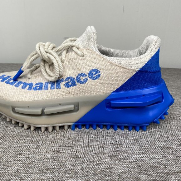 Adidas Pharrell William Human Race NMD S1 MAHBS Men 6.5 HP2641 Oatmeal Blue NWOT - Picture 11 of 12